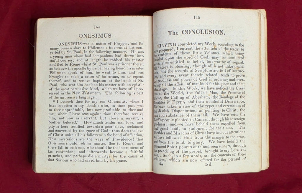 Scripture History conclusion and Onesimus pages