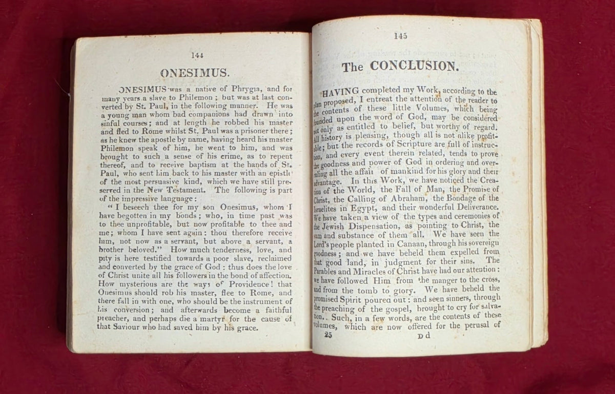 Scripture History conclusion and Onesimus pages