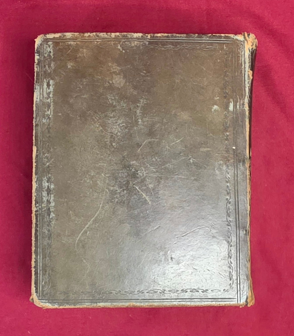 Antique Scripture History worn leather front cover